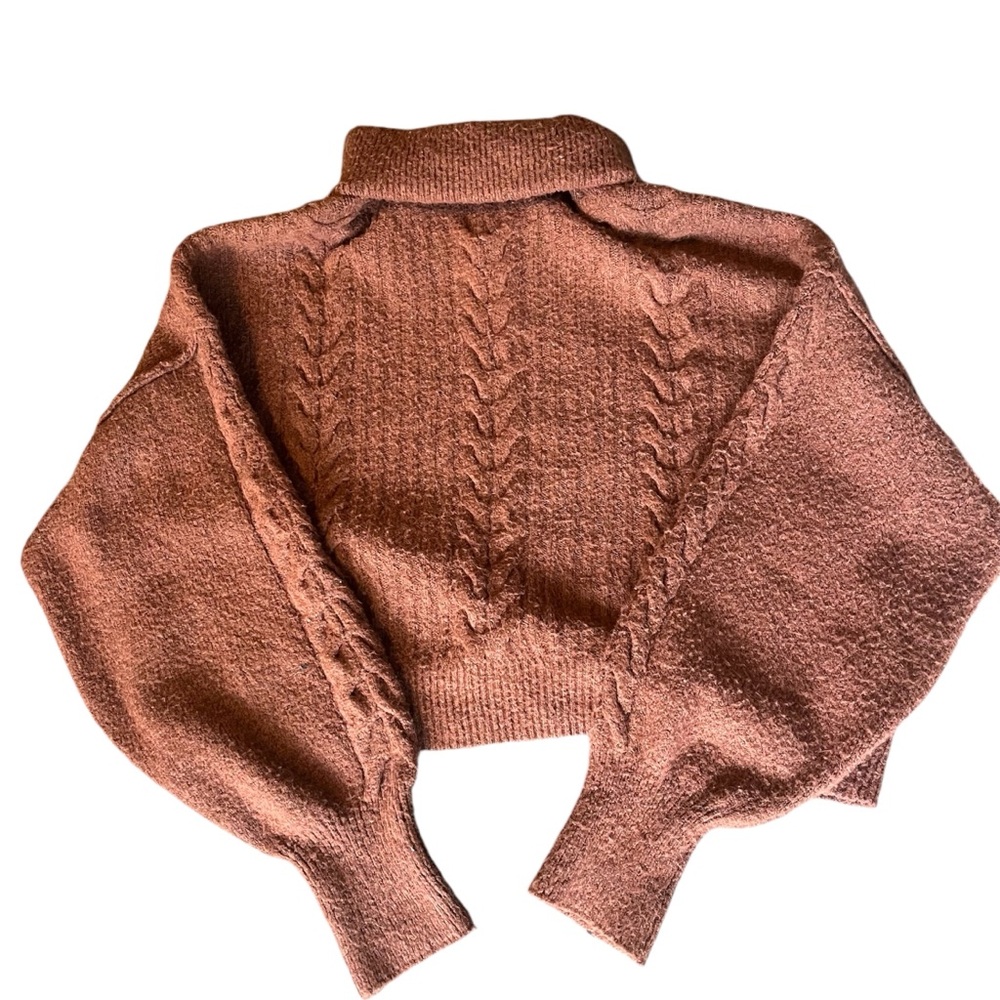 Brown Turtle Neck Sweater